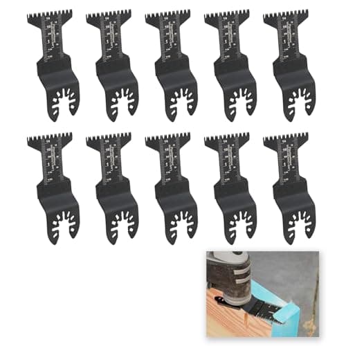 Image of 10PCS 45mm Wide Coarse Oscillating Multi Tool Blades, Oscillating Saw Blades, Compatible with Dremel Fein Multimaster Makita Stanley Worx Multi Tool Etc, for Metal, and Plastic Cutting