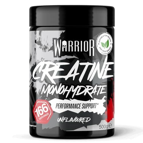 Image of Warrior Creatine Monohydrate Powder 500g (166 Servings) – Pure Creatine Powder, Easy Dissolve Micronised Creatine (Not Creatine Gummies or Tablets), Vegan Creatine for Women & Men (Unflavoured)