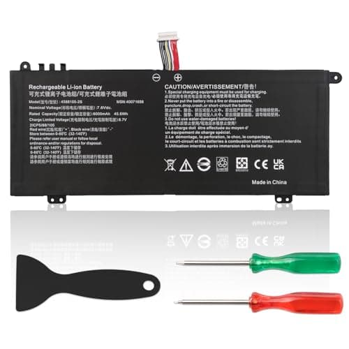 Image of 4588105-2S 40071698 Battery Compatible with Dynabook Satellite Pro C50-H C50-E C50D-B C40-G C40-H C50-H-108 C50-H-103 C50D-B-115, MEDION Akoya E15403, 40072215 4588106 4588106 2S [7,6V 45.6Wh]