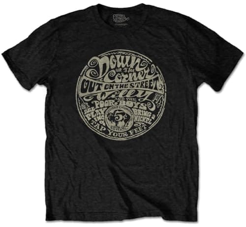 Image of Creedence Clearwater Revival 'Down On The Corner' (Black) T-Shirt (Small)