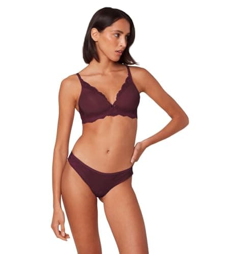 Image of Triumph Women's Amourette Charm T P Bra, Deep Burgundy, 36C