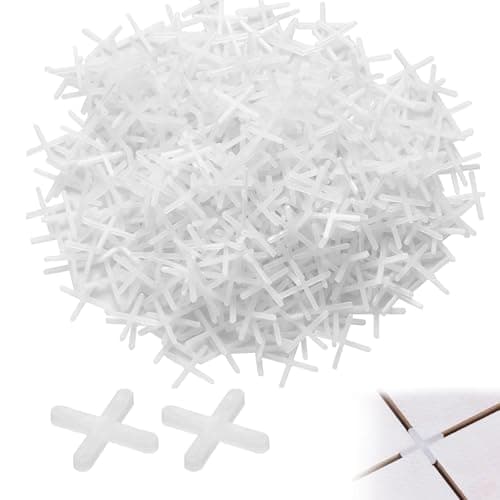 Image of Tile Spacers 3mm Plastic Cross Shaped for Wall Floor Tiling – 200 Pcs White Tile Spacing Tools – Cross Tile Spacers for Ceramic Installation DIY Professional Leveling System