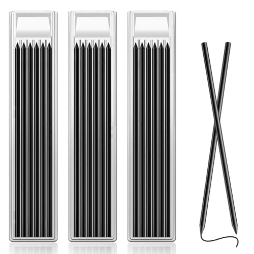 Image of YHTCC 18 Pcs 2.8mm Pencil Refills for Carpenters Pencil, Black