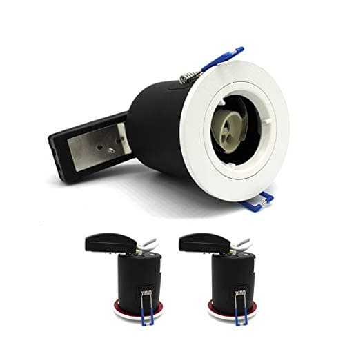 Image of 2 X Sanlumia LED Fire Rated Downlight Can GU10 Recessed Ceiling Twist & Lock Downlight IP20 White