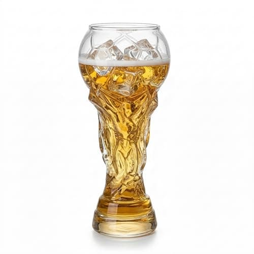 Image of UAVAUI 2026 World Cup Beer Glass, Trophy Beer Cup, Football Game Crystal World Cup for Football Match Party and Daily Beer Enjoyment, Best Gift for Soccer Fans, Men, Husbands, Children