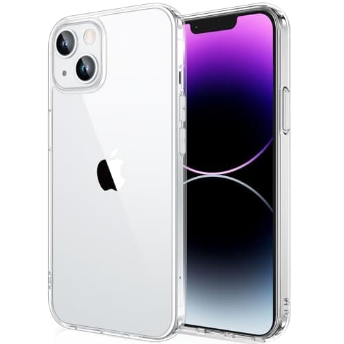 Image of GeeEase iPhone 14 Case - Crystal Clear & Anti-Yellowing - Mil-Grade Shockproof Protection - Hard PC & soft TPU Protective Phone Case - Slim Thin Fit Cover 6.1-Clear