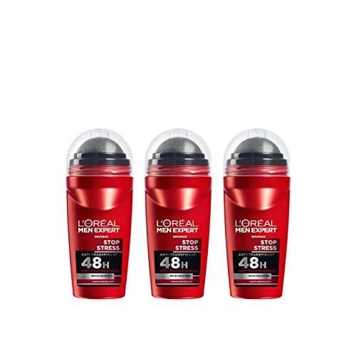 Image of L'Oréal Men Expert Stop Stress Anti-Perspirant 48H Ball 50 ml - Pack of 3