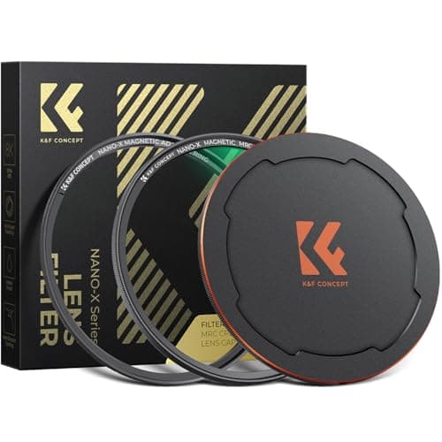 Image of K&F Concept 77mm Magnetic CPL Filter Polarizing, Magnetic Adapter Ring with Alloy Lens Cap, Circular Polarising Multi-coated Optical Glass for DSLR Cameras (Nano-X Series)