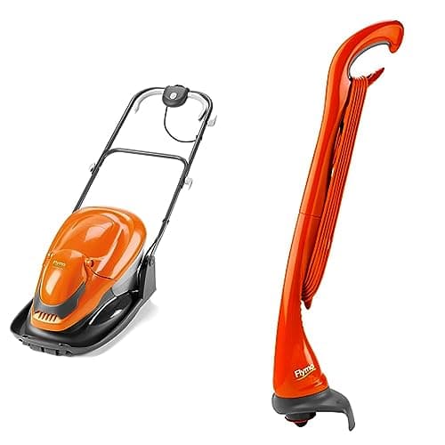 Image of Flymo EasiGlide 300 Hover Collect Lawn Mower - 1700W Motor, 30cm Cutting Width, 20 Litre Grass Box & Mini Trim ST Electric Grass Trimmer, 230 W, Cutting Width 21 cm