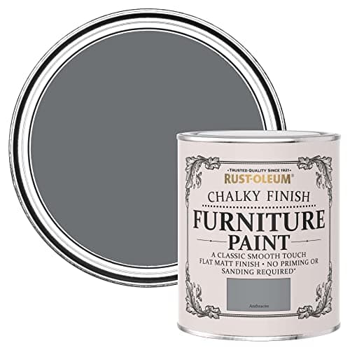 Image of Rust-Oleum Mid Grey Upcycled Furniture Paint in Chalky Finish - Mid-Anthracite 750ml