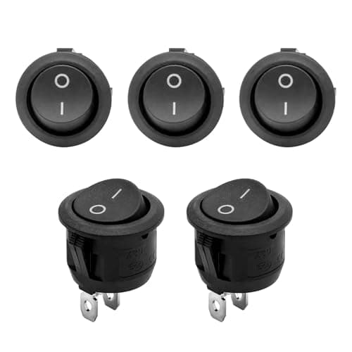 Image of 5 Pcs 12v Toggle Rocker Switch, High-Performance Switches for Car, Boat, Household Applications