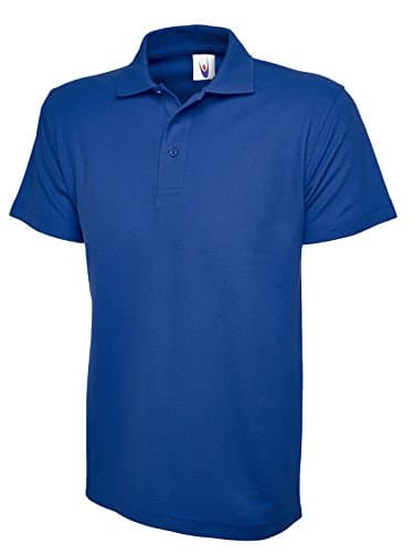 Image of Mens & Womens Classic Polo Shirt Short Sleeve Plain Tee Top Casual Work Sports (XL, Royal)