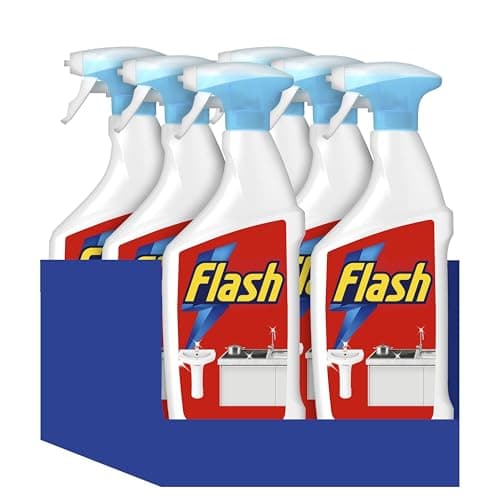 Image of Flash Bleach Cleaning Spray For Hard Surfaces, 6 x 800 ml