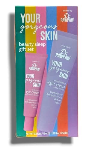 Image of Dr. Pāwpāw | Your Gorgeous Skin Beauty Sleep Gift Set - Rejuvenating Night Cream 45mL and Brightening Eye Cream 15mL | with Papayaluronic, Hyaluronic Acid, Aloe Vera, Retinol | Imperfect Box