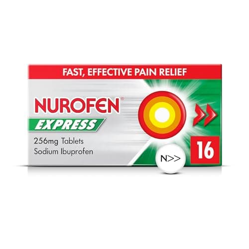 Image of Nurofen Express Ibuprofen 256mg, 16 Tablets - Pain, Sinus, Migraine, Headache, Toothache Relief, Long Lasting Cold & Flu relief