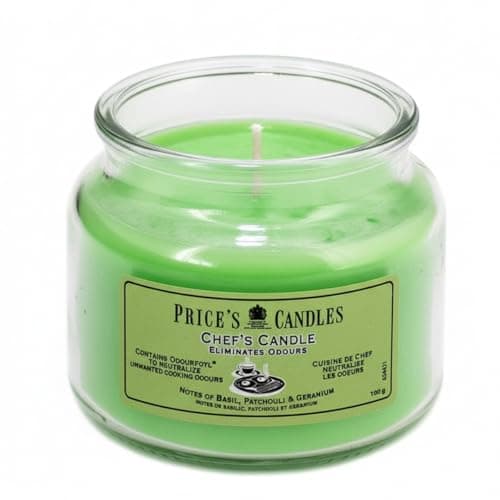 Image of Prices Chefs Candle in Tin - Eliminates Cooking Cooks Kitchen Odour - TRIPLE PACK,Green,6.8 l x 19.8 w x 4.4 h centimeters