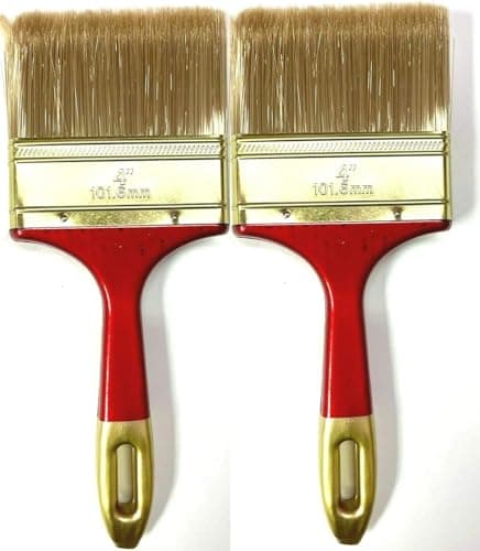 Image of Paint Brushes- 2 Pack, 4'' Paint Brush, Paint Brushes Set, Professional Brush Set, House Paint Brush, Trim Paint Brush, Sash Paint Brush
