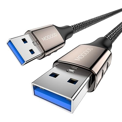 Image of MOGOOD USB 3.0 Cable, USB to USB Cable 1M, 5Gbps USB Male to Male Cable, Type A to Type A Cable, USB Extenders for Data Transfer, USB Cable Compatible with Hard Drive, stylus, Monitor, Camera and more