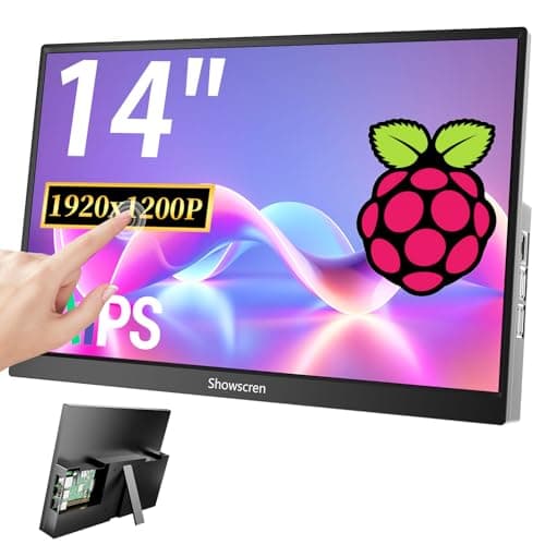 Image of Showscren 14inch Touchscreen Monitor for Raspberry Pi 5/4B/3B+/3B Screen, IPS Display Touch Screen, FHD 1920X1200,60hz,Built-in Speaker, HDMI USB-C Portable Monitor for Laptop Computer PS4/5