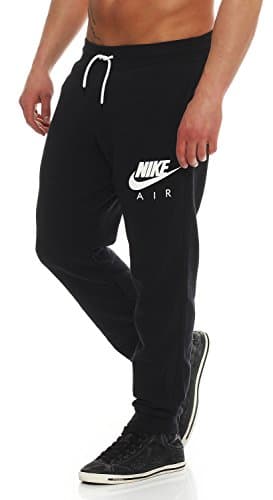 Image of Nike AW77 FLC CUFF PT-air HTG – Men's trousers, Men, W77 Flc Cuff Pt-Air Htg, Black White, medium