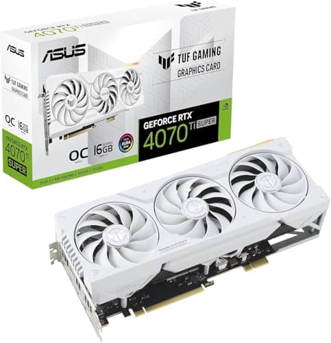 Image of ASUS TUF Gaming GeForce RTX 4070 Ti SUPER BTF White OC Edition Gaming Graphics Card (PCIe 4.0, 16GB GDDR6X, Graphics card high-power gold finger, HDMI 2.1a, DisplayPort 1.4a, Auto-extreme) White