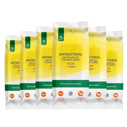 Image of by Amazon Multipurpose Cleaning Wipes Citrus, 252 wipes 42 count (Pack of 6)