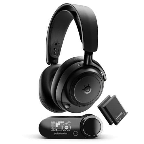 Image of SteelSeries Arctis Nova Elite - Hi-Res Wireless Gaming Headset - 96kHz/24bit - Carbon Fiber Speakers - ANC - AI Noise Rejection - App - 2.4GHz + BT - Multi-Source Mix - OmniPlay PC+PS+Xbox - Black