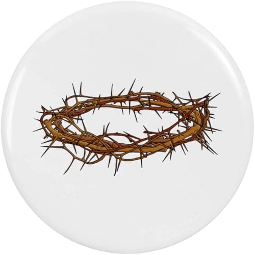 Image of 77mm 'Crown Of Thorns' Large Button Pin Badge (BB00086390)