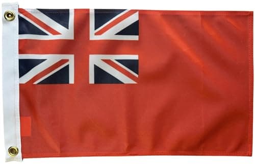 Image of NWFlags Outdoor Heavy Small Red Ensign Flag 1.5ft x 1ft 110d Knitted Polyester With 2 metal Eyelets Suitable for Flagpoles