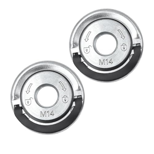 Image of Oavie 2 Pack M14 Quick Release Nut for Angle Grinders, Tool-Free Self-Locking Flange Nut, Durable Steel Clamping Nut Replacement for Grinding and Cutting Discs Accessories