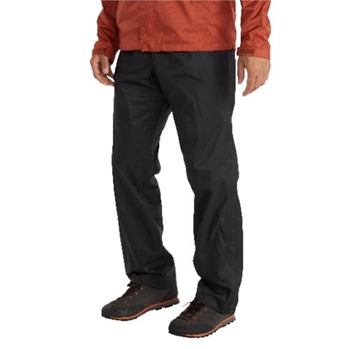 Image of Marmot Men's PreCip Eco Full Zip Pant Long, Waterproof Trousers, Breathable Overtrousers, Lightweight Hiking Pant, Windproof Trekking Pants, Black, L