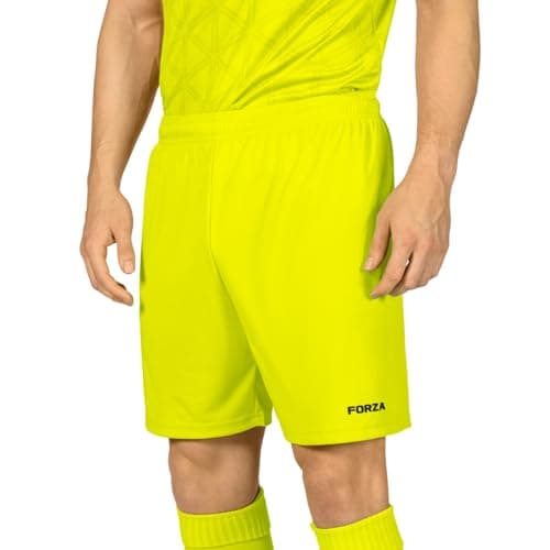 Image of FORZA Men's Goalkeeper Shorts [XS-XXL] | Elite Performance Football Shorts with an Adjustable Fit - Available in 4 Bold Colours (UK, Alpha, M, Regular, Regular, Fluro Yellow)