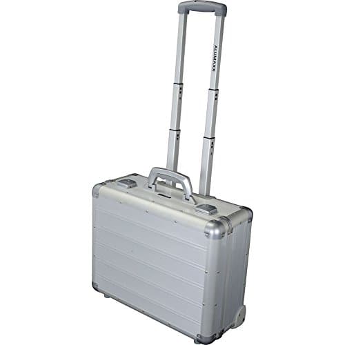 Image of Alumaxx Attaché Venture Laptop Case, Silver matt, 37 x 46 x 20 cm, Galaxy Business Trolley Silver - matt
