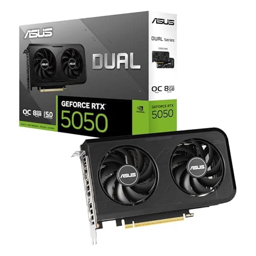 Image of ASUS Dual GeForce RTX 5050 8GB GDDR6 OC Edition (PCIe 5.0, 8GB GDDR6, DLSS 4, HDMI 2.1b, DisplayPort 2.1b, 2-slot, Axial-tech fan design, 0dB technology, Dual BIOS)