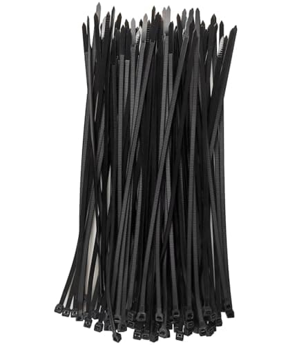 Image of HAN-LBG Cable Ties Black 300mm X 4.8mm (100 Pack), Self Locking Zip Ties Heavy Duty with 23kg Tensile Strength, Nylon Plastic Wire Ties Wraps for Home Office Garden DIY