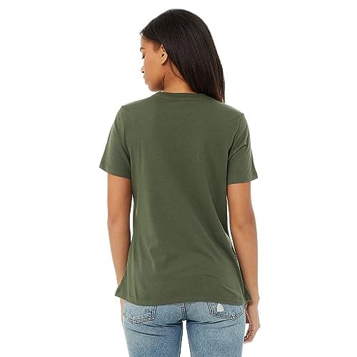 Image of Bella Canvas Womens/Ladies Jersey Relaxed Fit T-Shirt (XL) (Military Green)