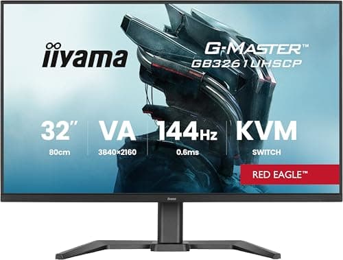Image of iiyama G-Master GB3261UHSCP-B1 32 inch 144Hz UHD 3840x2160, 0.6ms, AMD FreeSync Premium, 2x HDMI 2.1,1 x DisplayPort, 1 x USB-C (95W PD), KVM, HAS