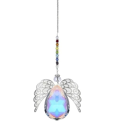 Image of Haning Crystal Guardian Angel Crystal Suncatcher Rainbow Pendant For Window Decor(AB Color)