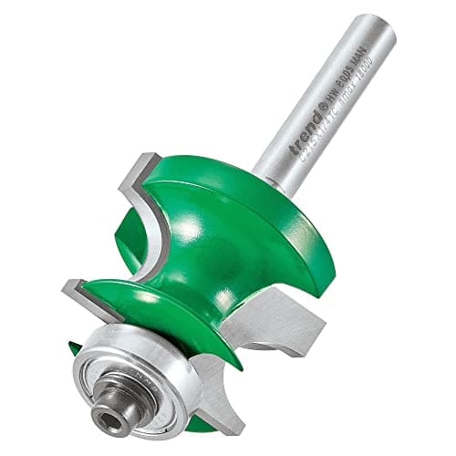Image of Trend CraftPro Bearing Guided Corner Bead Router Cutter, 1/4 Inch Shank, 31.9mm Cut Diameter, 22.5mm Cut Length, 7mm Radius, Tungsten Carbide Tipped, C215X1/4TC