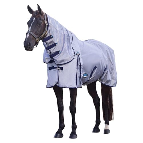 Image of WeatherBeeta ComFiTec Hexi Shield Fly Sheet Combo, Silver/Navy/White, 6'9