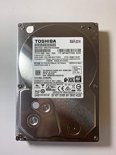 Image of Toshiba 2TB HDD 7.2K RPM 3.5" 6Gb/s SATA Hard Disk Drive Model: DT01ACA200 DP/N: 6HFW3