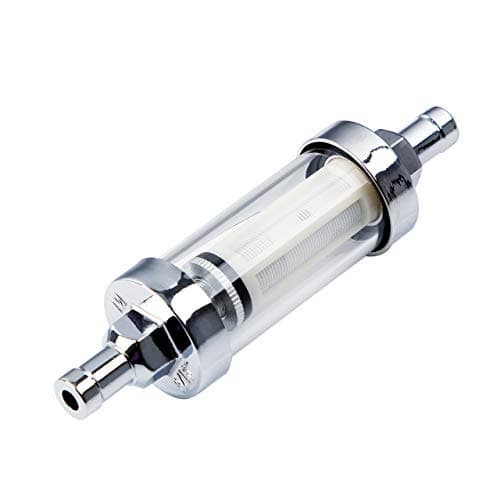 Image of CarBole Universal Oil Fuel Filter,Inline Fuel Filter,Fuel Pump Filter,Clear View Glass Washable Reusable Carburetor Gasoline Filter Inlet/Outlet 5/16"(OE Number: FFC1002)