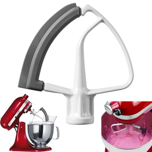 Image of KitchenAid 5KFE5T Flex Edge Beater for Tilt-Head Stand Mixers | Fits KitchenAid 4.3L & 4.8L (4.5–5 Quart) Artisan Models | Silicone Scraper Paddle for Faster, Cleaner Mixing & Easy Cleaning