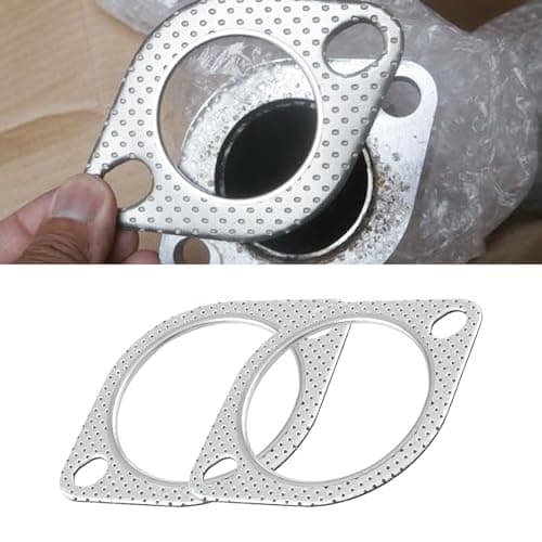 Image of MLAHUIER 2PCS Car Exhaust Pipe Gasket, Ultra Seal 2-Bolt 2-Inch High Temperature and High Pressure Resistant Exhaust Flange Gasket Replacement,Used for Exhaust Turbo Headers,Replace OEM#120-06310-0002