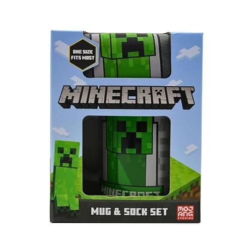Image of HOX Minecraft Creeper Mug & Sock Gift Set