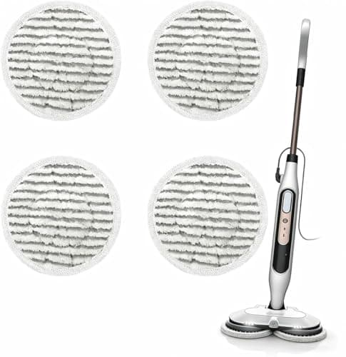 Image of 4PCS Reusable Microfibre Replacement Pads for Shark Steam Mop | Compatible with Shark S6002UK & S7201UK Models | Steam and Scrub Mop Pads for Sealed Hard Floors