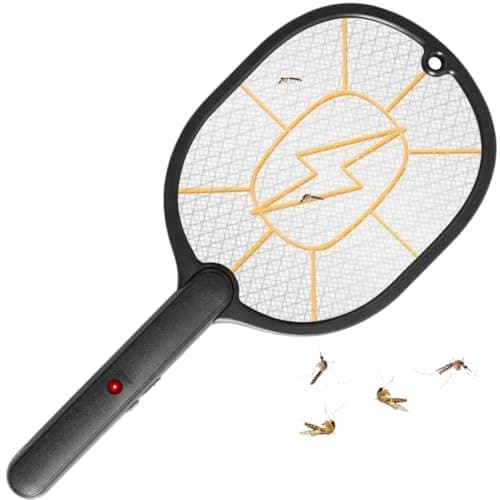 Image of IRONCORE® Electric Fly Swatter - Bug Zapper with Protective net Layer - Mosquito and Insect Catcher Racket - Electric Fly Zapper - Handy Killer Racket for Outdoor & Indoor