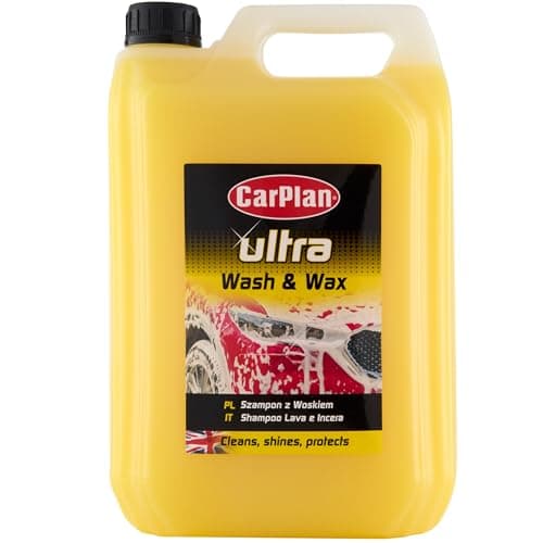 Image of CarPlan POL102 Car Wash Shampoo and Wax Protective Layer 5L Ph Neutral 5 Litre Detailing Cleaner Care Vehicle Cleaning Soap - Remove Dirt Road Grime Streak Free Showroom Shine Finish