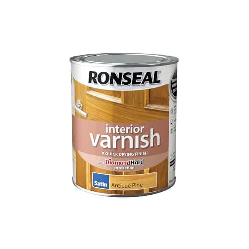 Image of Ronseal Interior Varnish Antique Pine Satin 750ml