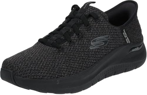 Image of Skechers Men's Arch Fit 2.0 Look Ahead Sneaker, Black Knit, 9 UK